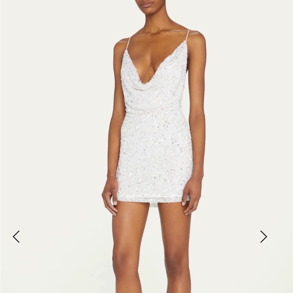 Retrofete Mich Sequined Cowl-Neck Cocktail Dress